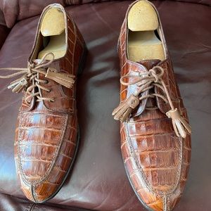 Genuine Crocodile Belvedere Florence Design Tassel Srings Mfg in Italy